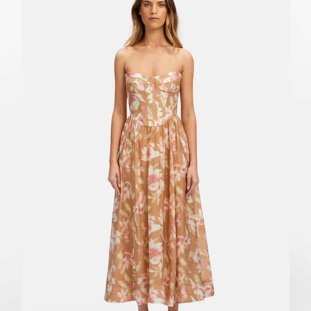 Bardot Lola midi corset dress.